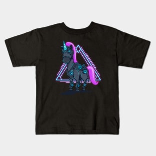 cyberpunk unicorn Kids T-Shirt